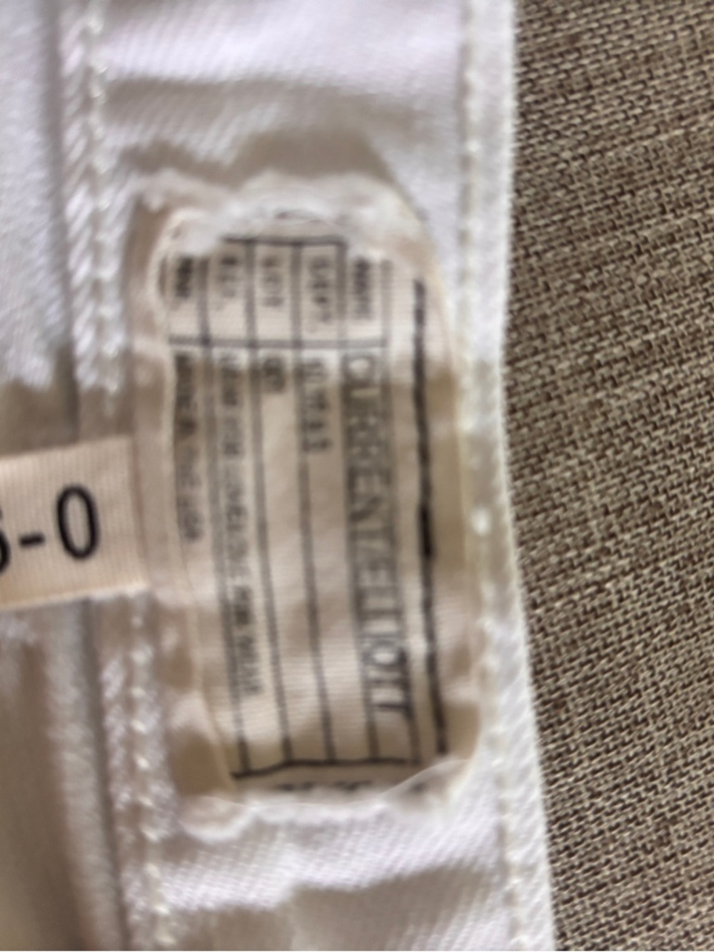 Current Elliott White Button-Front Denim Pencil Skirt - Picture 6 of 7
